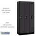 Salsbury 12" Wide Single Tier Designer Wood Locker - 3 Wide - 6 Feet High - 18 Inches Deep - Black - Silver Resettable Combination Locks - Sweatfully
