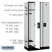 Salsbury 12" Wide Single Tier Designer Wood Locker - 3 Wide - 6 Feet High - 18 Inches Deep - Gray - Black Resettable Combination Locks - Sweatfully