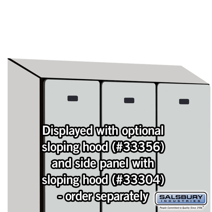 Salsbury 12" Wide Single Tier Designer Wood Locker - 3 Wide - 6 Feet High - 18 Inches Deep - Gray - Hasps - Sweatfully