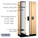 Salsbury 12" Wide Single Tier Designer Wood Locker - 3 Wide - 6 Feet High - 18 Inches Deep - Maple - Silver Electronic Locks - Sweatfully