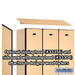 Salsbury 12" Wide Single Tier Designer Wood Locker - 3 Wide - 6 Feet High - 18 Inches Deep - Maple - Hasps - Sweatfully