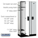 Salsbury 12" Wide Single Tier Designer Wood Locker - 3 Wide - 6 Feet High - 18 Inches Deep - Gray - Hasps - Sweatfully