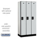 Salsbury 12" Wide Single Tier Designer Wood Locker - 3 Wide - 6 Feet High - 18 Inches Deep - Gray - Hasps - Sweatfully