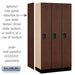 Salsbury 12" Wide Single Tier Designer Wood Locker - 3 Wide - 6 Feet High - 18 Inches Deep - Mahogany - Hasps - Sweatfully