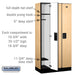 Salsbury 12" Wide Single Tier Designer Wood Locker - 3 Wide - 6 Feet High - 18 Inches Deep - Maple - Hasps - Sweatfully