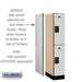 Salsbury 12" Wide Double Tier Designer Wood Locker - 1 Wide - 5 Feet High - 21 Inches Deep - Gray - Black Resettable Combination Locks - Sweatfully