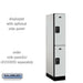 Salsbury 12" Wide Double Tier Designer Wood Locker - 1 Wide - 5 Feet High - 21 Inches Deep - Gray - Black Resettable Combination Locks - Sweatfully