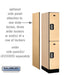 Salsbury 12" Wide Double Tier Designer Wood Locker - 1 Wide - 5 Feet High - 21 Inches Deep - Maple - Silver Electronic Locks - Sweatfully