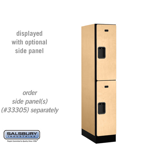 Salsbury 12" Wide Double Tier Designer Wood Locker - 1 Wide - 5 Feet High - 21 Inches Deep - Maple - Hasps - Sweatfully