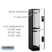Salsbury 12" Wide Double Tier Designer Wood Locker - 1 Wide - 5 Feet High - 18 Inches Deep - Black - Hasps - Sweatfully