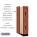 Salsbury 12" Wide Double Tier Designer Wood Locker - 1 Wide - 5 Feet High - 18 Inches Deep - Cherry - Silver Electronic Locks - Sweatfully