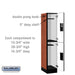 Salsbury 12" Wide Double Tier Designer Wood Locker - 1 Wide - 5 Feet High - 18 Inches Deep - Cherry - Hasps - Sweatfully