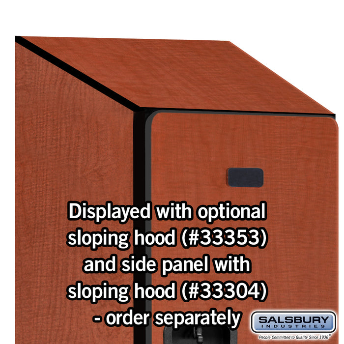 Salsbury 12" Wide Double Tier Designer Wood Locker - 1 Wide - 5 Feet High - 18 Inches Deep - Cherry - Hasps - Sweatfully
