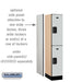 Salsbury 12" Wide Double Tier Designer Wood Locker - 1 Wide - 5 Feet High - 18 Inches Deep - Gray - Hasps - Sweatfully