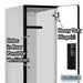 Salsbury 12" Wide Double Tier Designer Wood Locker - 1 Wide - 5 Feet High - 18 Inches Deep - Gray - Hasps - Sweatfully