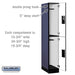 Salsbury 12" Wide Double Tier Designer Wood Locker - 1 Wide - 6 Feet High - 21 Inches Deep - Blue - Hasps - Sweatfully