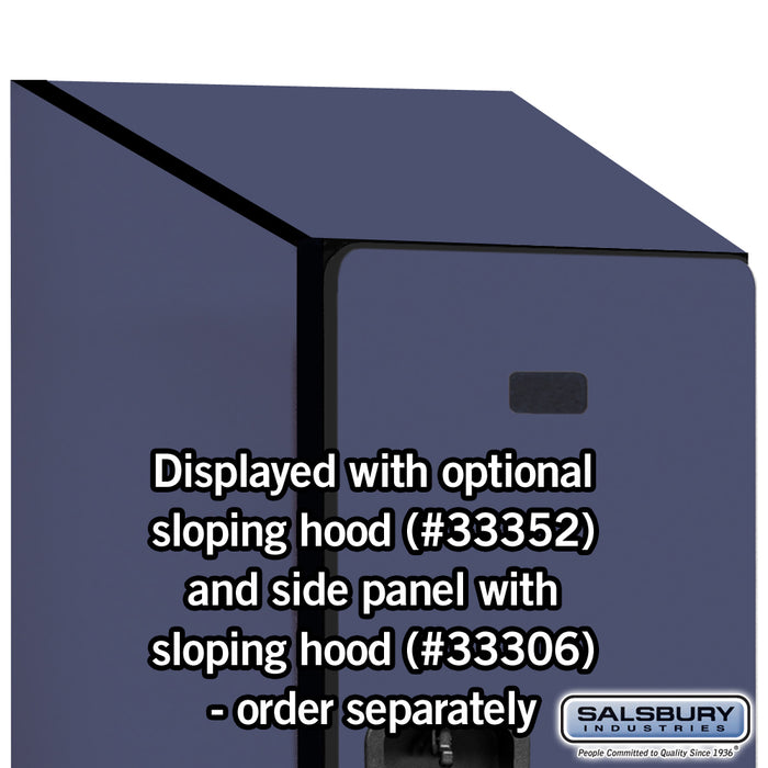 Salsbury 12" Wide Double Tier Designer Wood Locker - 1 Wide - 6 Feet High - 21 Inches Deep - Blue - Hasps - Sweatfully