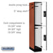Salsbury 12" Wide Double Tier Designer Wood Locker - 1 Wide - 6 Feet High - 21 Inches Deep - Cherry - Silver Resettable Combination Locks - Sweatfully