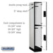 Salsbury 12" Wide Double Tier Designer Wood Locker - 1 Wide - 6 Feet High - 21 Inches Deep - Gray - Silver Electronic Locks - Sweatfully