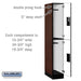 Salsbury 12" Wide Double Tier Designer Wood Locker - 1 Wide - 6 Feet High - 21 Inches Deep - Mahogany - Hasps - Sweatfully