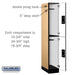 Salsbury 12" Wide Double Tier Designer Wood Locker - 1 Wide - 6 Feet High - 21 Inches Deep - Maple - Silver Electronic Locks - Sweatfully