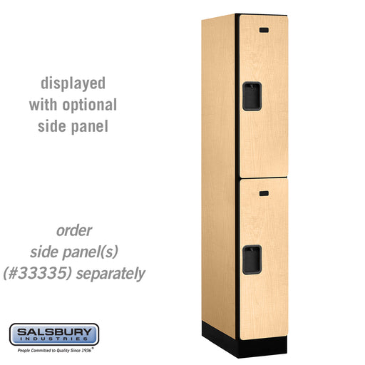 Salsbury 12" Wide Double Tier Designer Wood Locker - 1 Wide - 6 Feet High - 21 Inches Deep - Maple - Hasps - Sweatfully