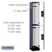 Salsbury 12" Wide Double Tier Designer Wood Locker - 1 Wide - 6 Feet High - 15 Inches Deep - Blue - Silver Resettable Combination Locks - Sweatfully
