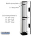 Salsbury 12" Wide Double Tier Designer Wood Locker - 1 Wide - 6 Feet High - 15 Inches Deep - Gray - Silver Electronic Locks - Sweatfully