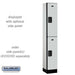 Salsbury 12" Wide Double Tier Designer Wood Locker - 1 Wide - 6 Feet High - 15 Inches Deep - Gray - Hasps - Sweatfully
