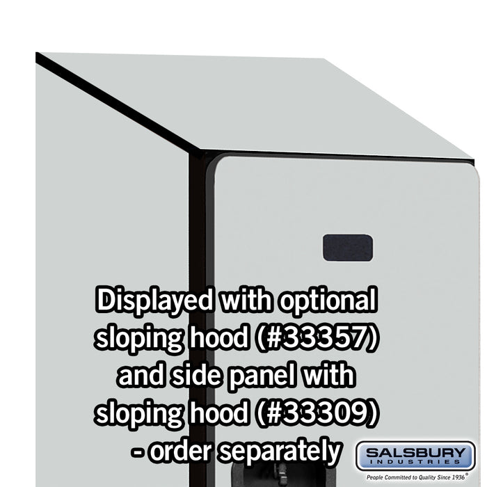 Salsbury 12" Wide Double Tier Designer Wood Locker - 1 Wide - 6 Feet High - 15 Inches Deep - Gray - Hasps - Sweatfully