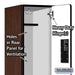 Salsbury 12" Wide Double Tier Designer Wood Locker - 1 Wide - 6 Feet High - 15 Inches Deep - Mahogany - Hasps - Sweatfully