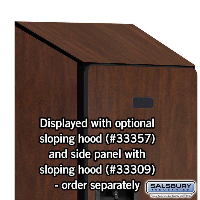 Salsbury 12" Wide Double Tier Designer Wood Locker - 1 Wide - 6 Feet High - 15 Inches Deep - Mahogany - Hasps - Sweatfully