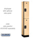 Salsbury 12" Wide Double Tier Designer Wood Locker - 1 Wide - 6 Feet High - 15 Inches Deep - Maple - Black Electronic Locks - Sweatfully