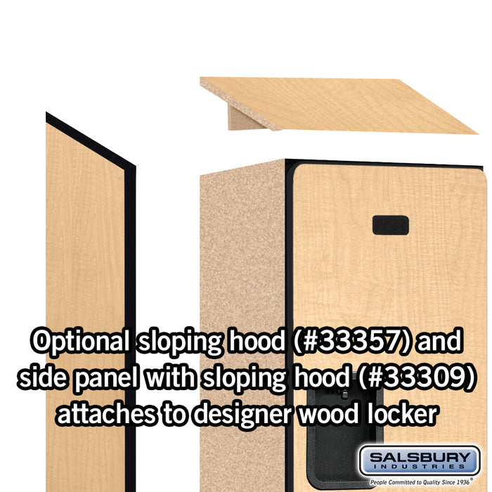 Salsbury 12" Wide Double Tier Designer Wood Locker - 1 Wide - 6 Feet High - 15 Inches Deep - Maple - Hasps - Sweatfully