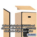 Salsbury 12" Wide Double Tier Designer Wood Locker - 1 Wide - 6 Feet High - 15 Inches Deep - Maple - Hasps - Sweatfully