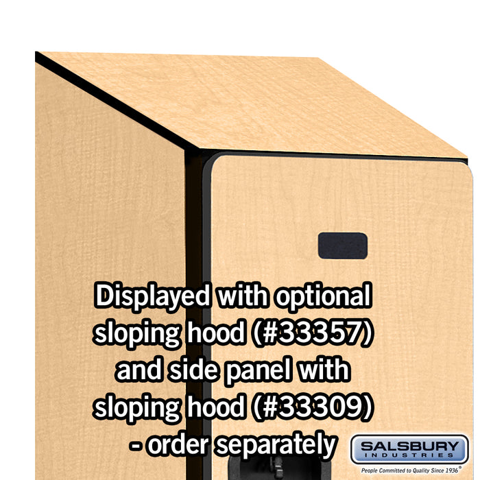 Salsbury 12" Wide Double Tier Designer Wood Locker - 1 Wide - 6 Feet High - 15 Inches Deep - Maple - Hasps - Sweatfully