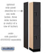 Salsbury 12" Wide Double Tier Designer Wood Locker - 1 Wide - 6 Feet High - 18 Inches Deep - Black - Black Electronic Locks - Sweatfully