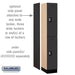 Salsbury 12" Wide Double Tier Designer Wood Locker - 1 Wide - 6 Feet High - 18 Inches Deep - Black - Silver Resettable Combination Locks - Sweatfully