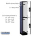 Salsbury 12" Wide Double Tier Designer Wood Locker - 1 Wide - 6 Feet High - 18 Inches Deep - Blue - Silver Resettable Combination Locks - Sweatfully