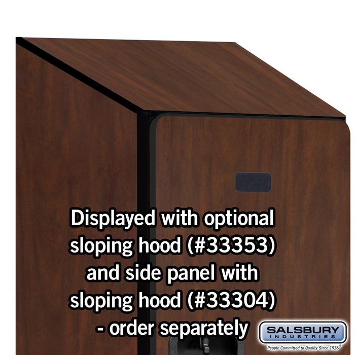 Salsbury 12" Wide Double Tier Designer Wood Locker - 1 Wide - 6 Feet High - 18 Inches Deep - Mahogany - Hasps - Sweatfully