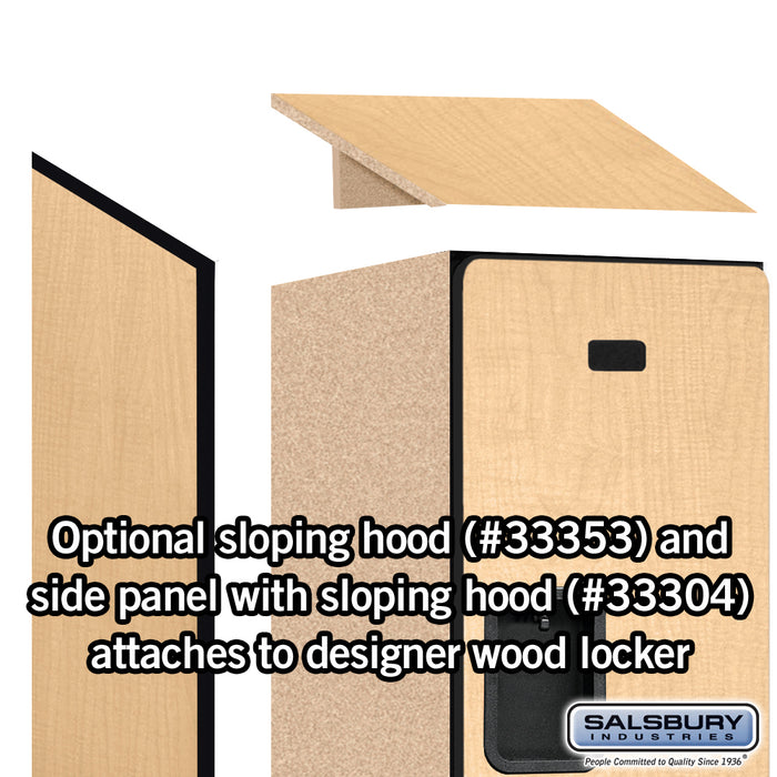 Salsbury 12" Wide Double Tier Designer Wood Locker - 1 Wide - 6 Feet High - 18 Inches Deep - Maple - Hasps - Sweatfully