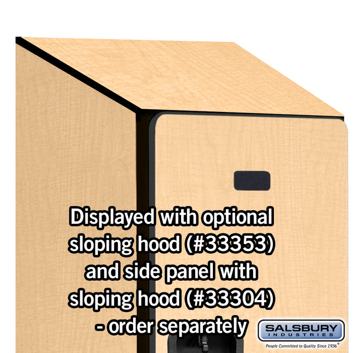 Salsbury 12" Wide Double Tier Designer Wood Locker - 1 Wide - 6 Feet High - 18 Inches Deep - Maple - Hasps - Sweatfully