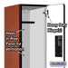 Salsbury 12" Wide Double Tier Designer Wood Locker - 1 Wide - 6 Feet High - 18 Inches Deep - Cherry - Hasps - Sweatfully