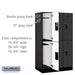 Salsbury 12" Wide Double Tier Designer Wood Locker - 3 Wide - 5 Feet High - 21 Inches Deep - Black - Hasps - Sweatfully