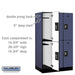Salsbury 12" Wide Double Tier Designer Wood Locker - 3 Wide - 5 Feet High - 21 Inches Deep - Blue - Silver Resettable Combination Locks - Sweatfully