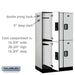 Salsbury 12" Wide Double Tier Designer Wood Locker - 3 Wide - 5 Feet High - 21 Inches Deep - Gray - Silver Electronic Locks - Sweatfully