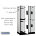 Salsbury 12" Wide Double Tier Designer Wood Locker - 3 Wide - 5 Feet High - 21 Inches Deep - Gray - Hasps - Sweatfully