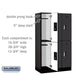 Salsbury 12" Wide Double Tier Designer Wood Locker - 3 Wide - 5 Feet High - 15 Inches Deep - Black - Silver Electronic Locks - Sweatfully