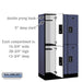 Salsbury 12" Wide Double Tier Designer Wood Locker - 3 Wide - 5 Feet High - 15 Inches Deep - Blue - Black Electronic Locks - Sweatfully