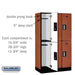 Salsbury 12" Wide Double Tier Designer Wood Locker - 3 Wide - 5 Feet High - 15 Inches Deep - Cherry - Silver Electronic Locks - Sweatfully